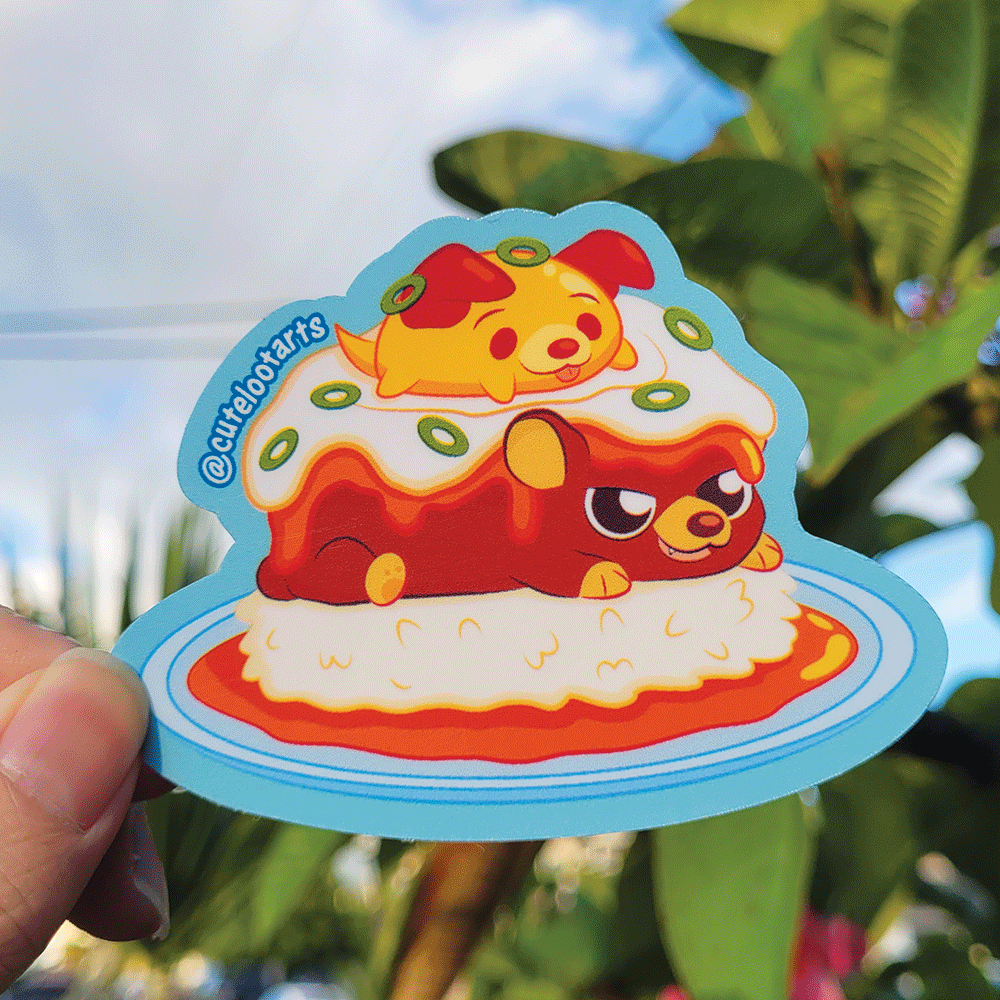 Loco Moco Buddies Sticker - Cute Loot Arts – Cute Loot Arts Online Shop