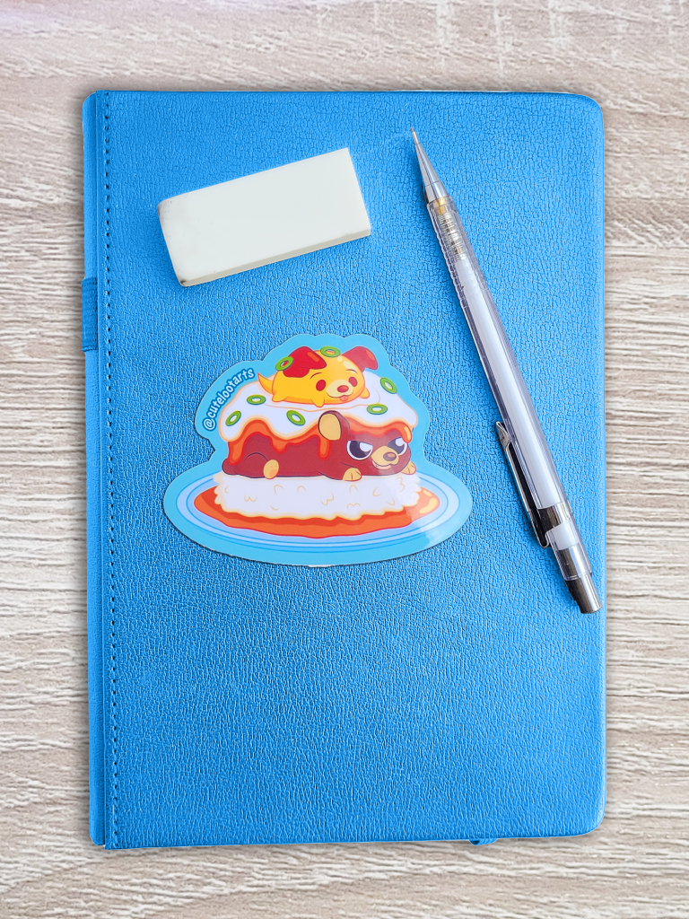 Loco Moco Buddies Sticker - Cute Loot Arts – Cute Loot Arts Online Shop