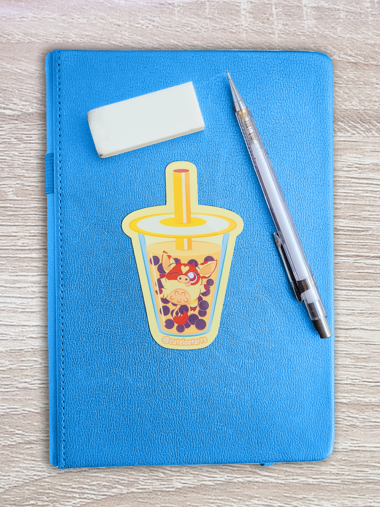Muna Sticker Muna the Moolong Boba Tea Bobuddies Sticker - Cute Loot Arts – Cute ...