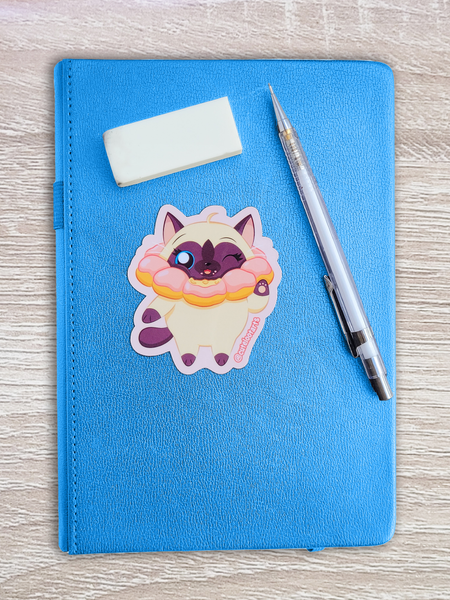Suki the Strawberry Meowchi Donut Sticker